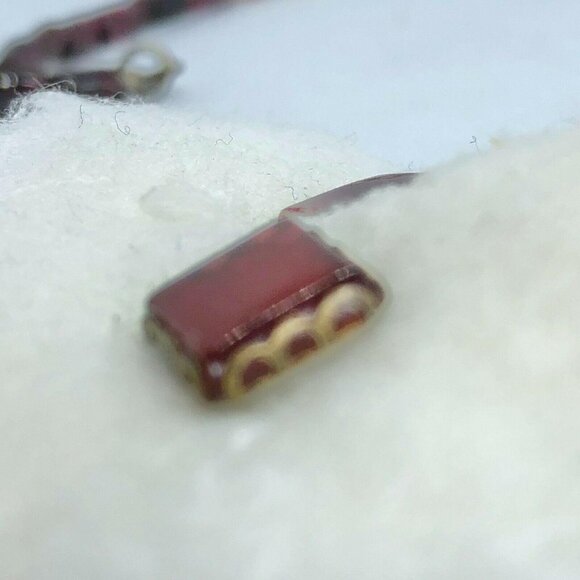 Vintage Beaded Necklace & Earrings Set Red White Snallygaster Store - Picture 5 of 12